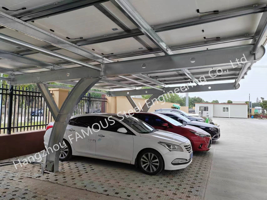 陰のクリーン エネルギー プレハブPVのCarportの構造のための商業太陽Carport Bausatz