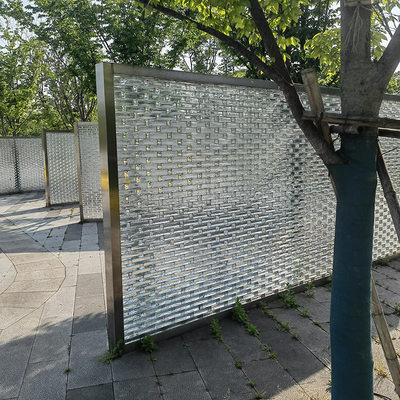 透明な全身内ガラス壁 モザイクタイル キッチンガラスブロック
