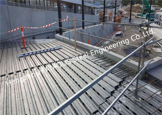 0.8mm-1.2mmの多階の建物ISO9001のための合成の金属の床のDecking