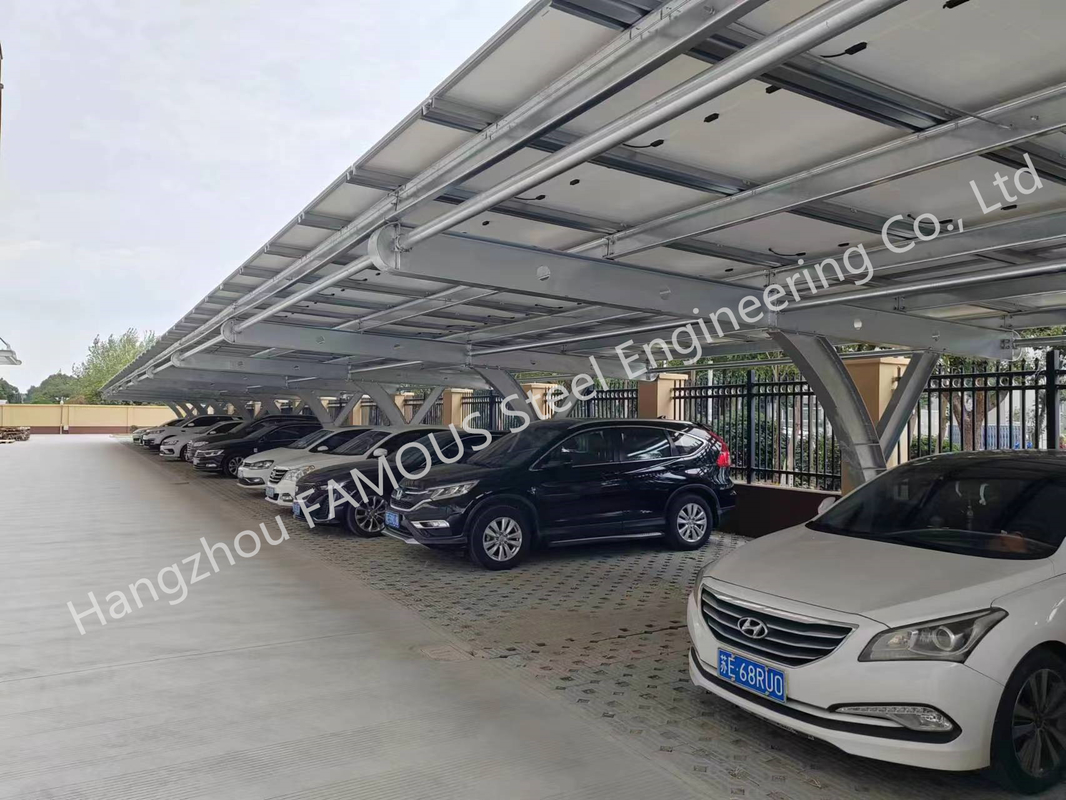 陰のクリーン エネルギー プレハブPVのCarportの構造のための商業太陽Carport Bausatz